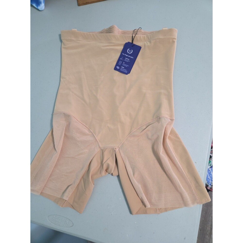 New Honeylove Womens Size 1X All Over Sculpt SuperPower Short Nude Shapewear